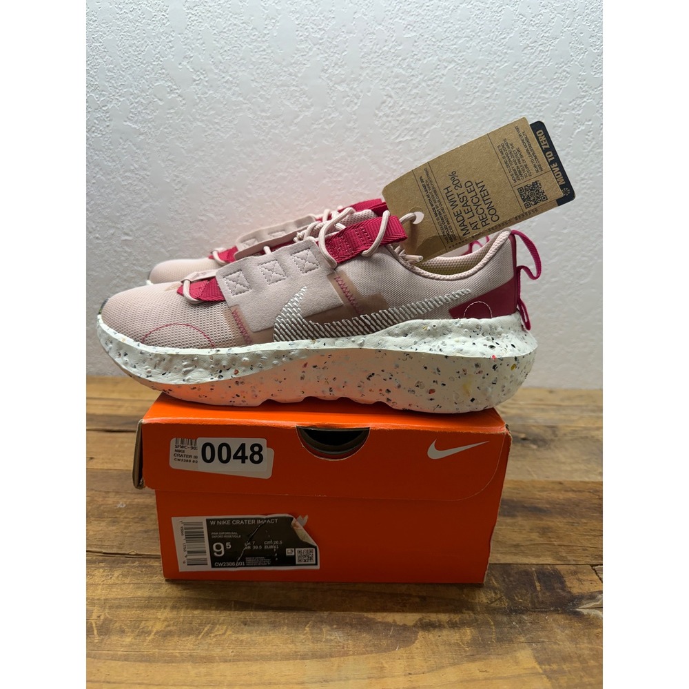 Nike Crater Impact Pink Oxford Rose Whisper Womens Running Shoes CW2386-601 9.5